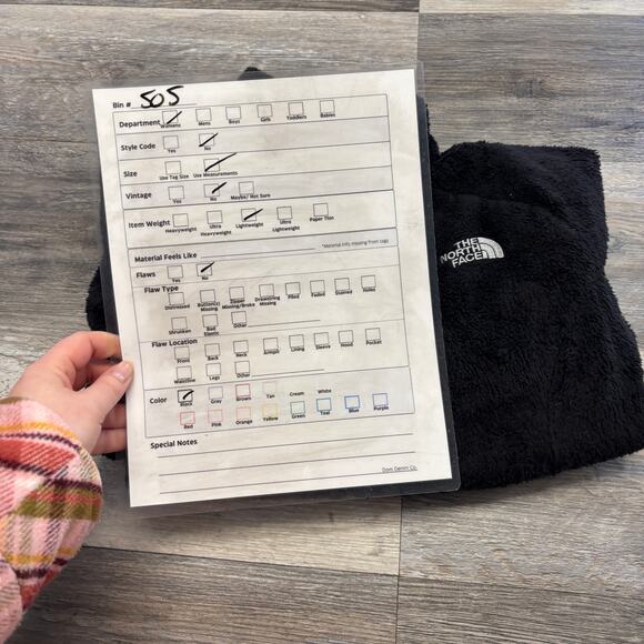 The North Face Osito Jacket TNF Black Womens M Mock Neck Full Zip Fuzzy Fleece - Picture 8 of 8